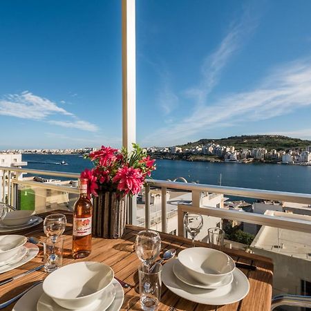 Bayview 2 Bedroom Seaview Apartment With Large Terrace With Panoramic Views - By Getawaysmalta St. Paul's Bay Exteriér fotografie