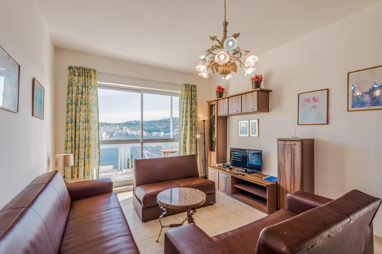 Bayview 2 Bedroom Seaview Apartment With Large Terrace With Panoramic Views - By Getawaysmalta St. Paul's Bay Exteriér fotografie